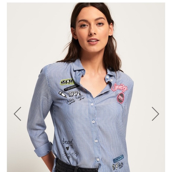 NWT Quirky blue and white strip shirt - Picture 15 of 15